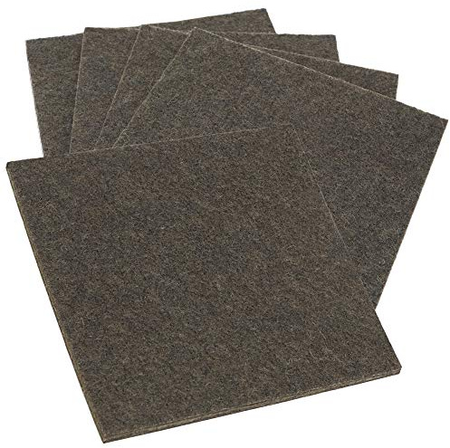 Adsamm® / 5 x fogli di feltro autoadesivo/marrone / 100x100 mm/quadrati/feltro adesivo da 3.5 mm di spessore in foglio/pad protettivi per mobili e arredi Adsamm® Quality
