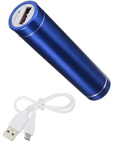 Batterie Chargeur Externe pour Samsung Galaxy A51 Universel Power Bank 2600mAh avec Cable USB/Mirco USB Secours Telephone (Bleu)