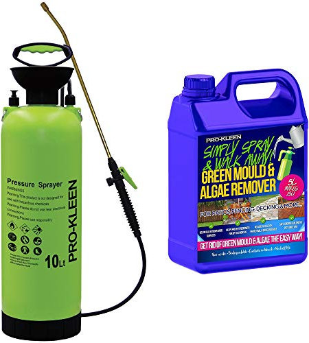 Pro-Kleen Garden Pressure Pump Sprayer Manual Action 10L & 5L Pro-Kleen Simply Spray Patio Cleaner - Brass Lance - Spare Seal Kit - For Weed Killer, Pesticides, Herbicides, Insecticides (10 Litre)