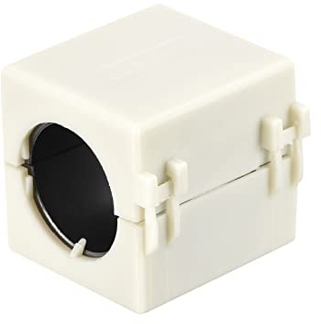 sourcing map Ferritkerne für Kabel 19mm Innendurchmesser für USB Kabel Gelb | 1 Stück, RFI EMI Rauschunterdrückungs-Kabelclip, Audio und Video Kabel Stromkabel