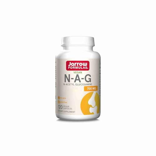 Jarrow Formulas, N-A-G (N-Acetil-D-Glucosamina), 700mg, 120 Cápsulas veganas, Probado en Laboratorio, Sin Gluten, Vegetariano, No GMO