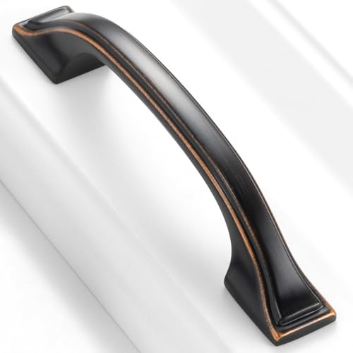 BEROSSA 10 Pack Oil Rubbed Bronze Cabinet Pulls 3 Inch Brushed Bronze Cabinet Handles Bronze Hardware for Kitchen Cabinets 8222 Drawers Bedroom Dresser Bathroom Vanity Cupboard