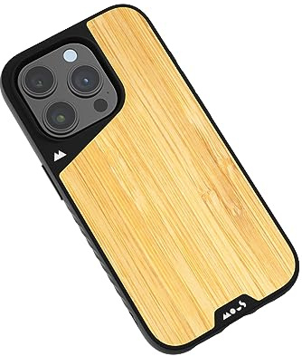 Mous Hülle für iPhone 15 Pro Max MagSafe Kompatibel Case - Limitless 5.0 - Bambus - Handyhülle iPhone 15 Pro Max Case - Schutzhuelle