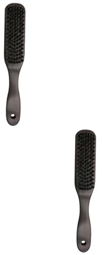 MAGICLULU 2-teiliges Bartbürsten-styling-tool-set Haarspraybürste Körperpflegemittel Holzgriff Hautverträglich Für Unterwegs