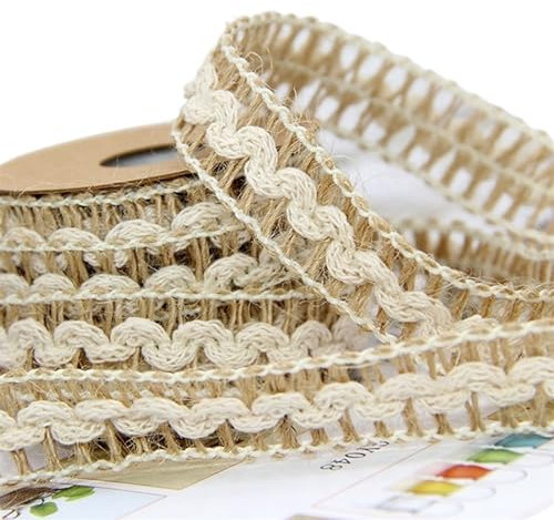 5 m natürliche Vintage-Jutekordel zum Verpacken von Geschenken, Schleifen, Basteln, Jute-Schnur, Sackleinen, Party, Hochzeit, Dekoration, Zubehör (Farbe: 5M-07)