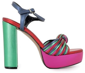 Sandalia Vestir Nudo y Tacon Alto Mujer Multicolor para: Mujer Color: Fucsia Talla: 40