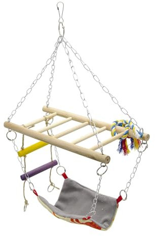 Colcolo Hängematte für Vögel, Papageien, Sitzstange, zum Aufhängen, Vogelkäfigständer, Papageiennest, Bett, Vogelbedarf, Spielzeug, Sittich,
