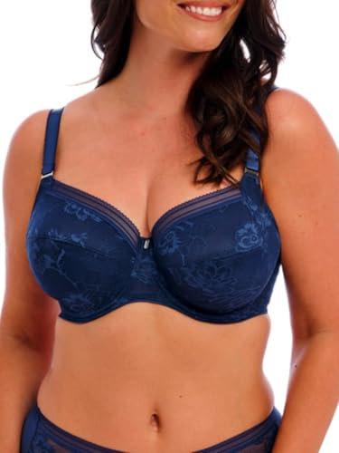 Fantasie Women's Fusion Lace Underwire Side Support Bra, French Navy, 36DD