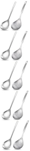 PRETYZOOM 10piezas Espumadera Inoxidable De Colador Ranurado Para Pasta y Fideos Utensilios De Cocina Resistentes Al Mango Para y Control