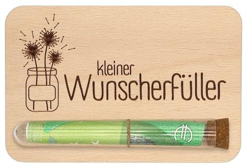 ZUKLA Wunscherfüller Geldgeschenk Holz 12 x 8 cm - kleine Verpackung für Geldgeschenke zum Geburtstag - Handmade - Geschenkgutschein