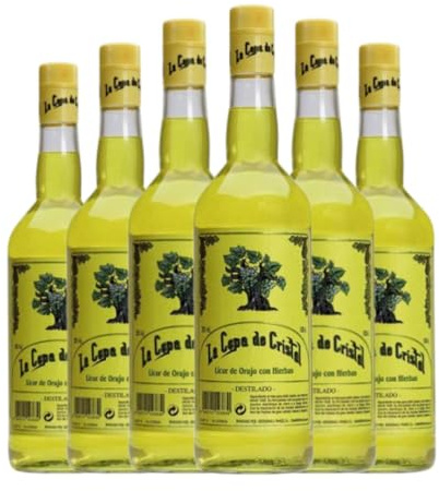 Licor de hierbas Panizo La Cepa de Cristal 1 L (Caja de 6 Botellas de 1 L)