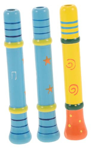 HOOTNEE Klanghölzer Kinder Musikinstrumente Holzspielzeug 3er Set Holzpfeifen Bunte Musikinstrumente Für Kreatives Zur Musikalischen Früherziehung Perfektes Für Kleine Musiker