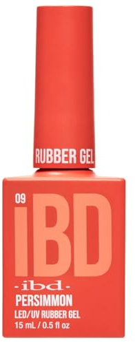 IBD Rubber Gel - Persimmon - 15 ml - Made in USA - Premium Nail Polish for Durable Manicure and Smooth Nails - LED/UV Varnish