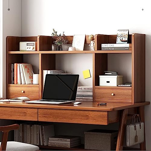 Librería Multifuncional De Sobremesa Para Ordenador - Organizador De Almacenamiento De Escritorio Expansible, Estante De Exhibición De Almacenamiento De Madera Maciza Multiusos(A,100X16X52CM)