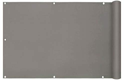 75x550cm Outdoor Shade Netting, Waterproof Windbreak for Backyard, Patio, Balcony, Dark Grey, Weather-Resistant Privacy Fence Screen, UV Protection, Garden Cover