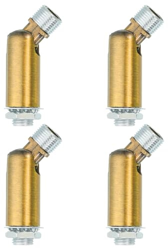 sourcing map Sloped Ceiling Adapter, 180 Degree Swivel M10 Fine Thread Sloped Ceiling Light Fixture Adapter for Ceiling Pendant Light Chandelier Track Suspend, Dark Bronze, Pack of 4