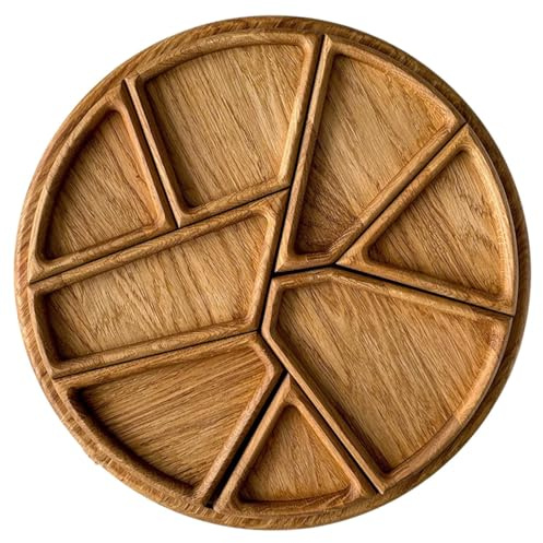 SiaBiced Bandeja para Servir de Madera de 984 Pulgadas de Plato de Servicio para Bocadillos de Postres Aperitivos