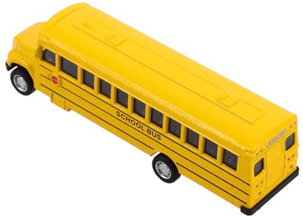 Milisten Jouet de Simulation de Bus Scolaire à Inertie pour Garçon et Filles, Modèle Réaliste en Alliage Abs, Bus Jaune Pneus Détaillés pour Jeu Polyvalent