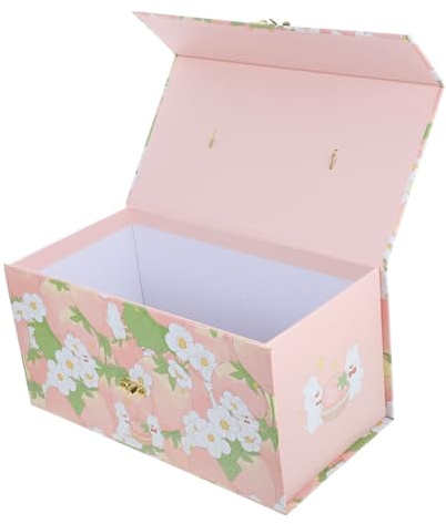 Veemoon Kreative Geschenkschachtel mit Tragegriff Kleine Geschenkbox für Hochzeit Partydeko DIY Vielseitig Verwendbar Elegante Verpackung für Festlichkeiten