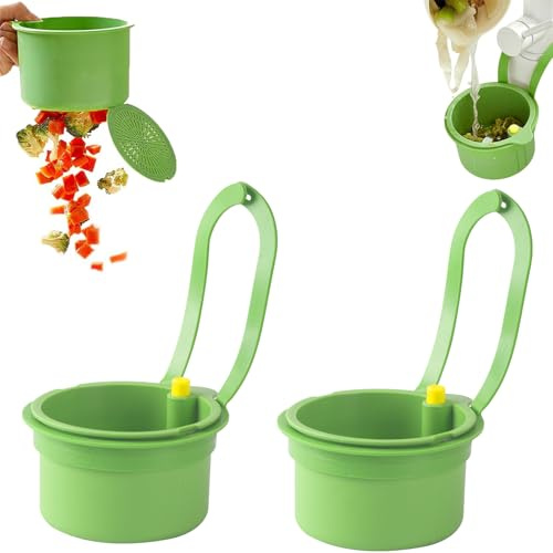 VIDSTW 2 Piezas Colador Fregadero Colgable Colador Fregadero de Cocina A Presión Escurridor Verduras Desmontable Colador Ideal para Lavar Escurrir Guardar Utensilios Cocina