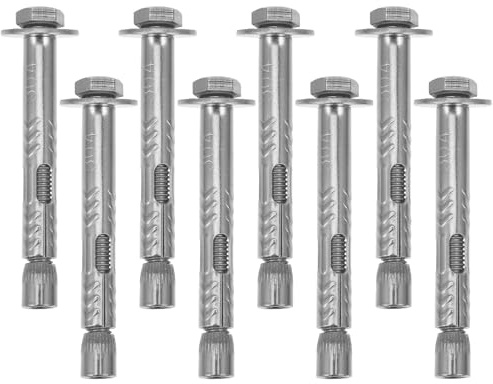 IMIKEYA 8 Pièces Boulons de Fixation pour Murs Béton Vis à Béton Chevilles Expansion Haute Résistance Chevilles Expansion pour Murs Boulons pour Accessoires de Fixation
