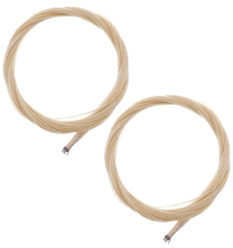 WEKADRIN 2 Sets Geigenteile Rosshaar Für Geigenbogen Musikinstrumentenzubehör Bogenhaar Erhu Bogenhaar Instrumentenbogenteile Geigenbedarf Geigenhaar