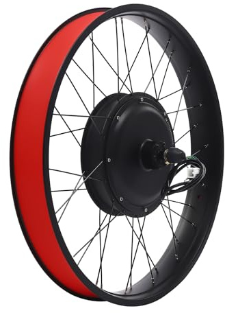 Kazafa 48V 1000W Electric Bike Conversion Kit 26 Inch Fat Tire Rear Wheel with LCD Display, Thumb Throttle & PAS Sensor Powerful Brushless Hub Motor for Cassette Disc Brake MTB CTB