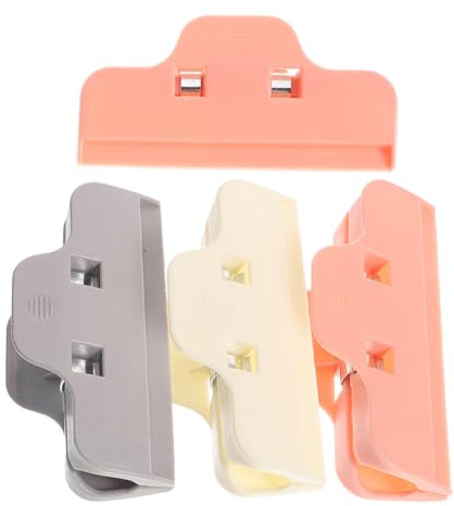 TOYANDONA Set 4 Clip di Chiusura in Plastica per Sacchetti Alimentari, Grandi Fermagli Multifunzionali per Pittura a Diamante e Snack, Resistenti, Riutilizzabili, per Artigianato e Fai da
