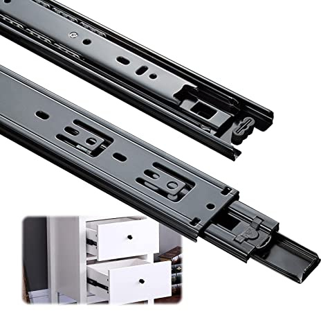 1 Paire de glissières de tiroir Robustes 250 300 400 500 mm, glissières de tiroir à roulement à Billes à Extension complète, pour glissières de tiroir de Meubles d'armoire, glissières Solides