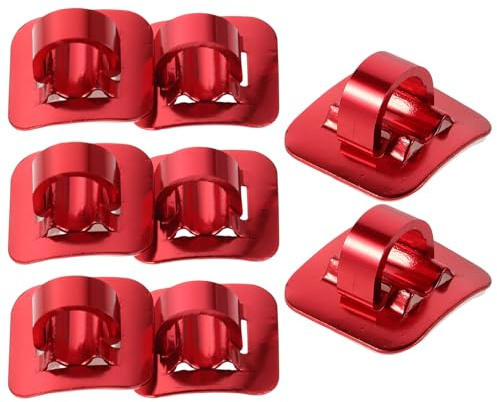 YARNOW 8pcs Bike Cable Housing Clamp C-shaped Aluminum Alloy Clips with Adhesive Base for Mountain and Road Bikes Bicycle Brake Cable Guide Holders