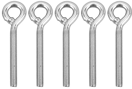5 unidades de pernos de ojo M10 de acero inoxidable con anillo, pernos de ojo para elevación de bucle cerrado soldados a máquina de alta resistencia para válvulas de compuerta osci