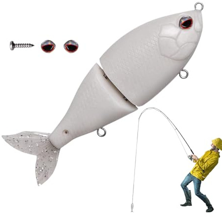 Angelköder für Forellen und Wels, leichte Kunstköder – Swimbait für Forellen und Wels, im Wasser, vom Ufer, Anleger, Fluss, Teich, See