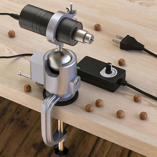 Macchina per lucidare le perline del tornio di legno, controllo continuo della velocità con supporto, kit di strumenti professionali per tornio per la creazione di perline di incenso, accessori