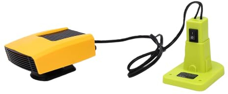 Jeffergarden Sladdlös Rymdvärmare 200W Kompatibel med Batteri Bärbar Värmare med 2 USB-portar Tyst Drift för Verkstadsbil Defroster Defogger
