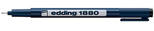 Edding 1880 - Pigmentstift, Tintenfeinschreiber, Zeichenstift, 0,05 mm, schwarze Tinte
