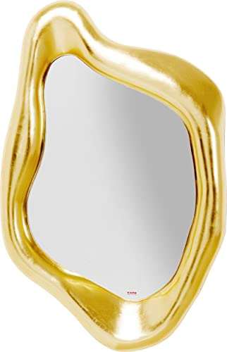 Kare Design Spiegel Hologram, Gold, 119x76x9 cm, Deko Wandspiegel, mit Rahmen, Organische Form, Wohnzimmer