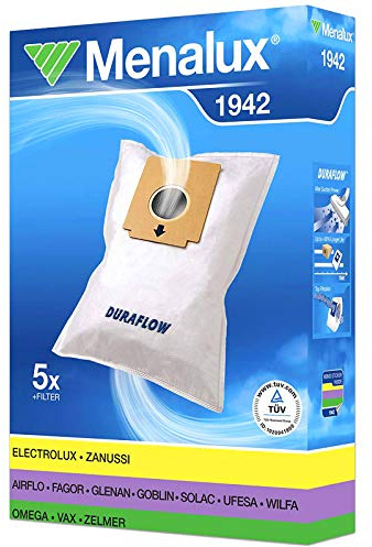 Menalux 1942 Duraflow Vacuum Cleaner Dust Bags (Pack of 5)