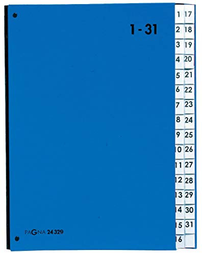 Pagna Pultordner Color (Pultmappe, 32 Fächer, 1-31) (blau | 3er Pack)