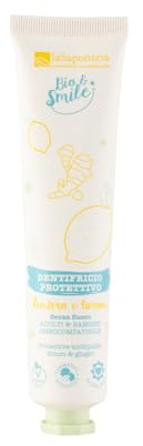 La Saponaria | Pasta dental protectora natural con jengibre y limón, Dentífrico ecológico sin flúor, ideal para adultos y niños, Limpia y protege, 75 ml (Limón y jengibre)