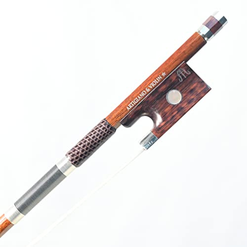 ARTIGIANO&VIOLIN Hybrid Carbon Fiber Violin Bow with Snakewood Frog AW-401