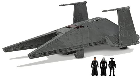 Star Wars Micro Galaxy Squadron Inquisitor Transport Falce, veicolo di classe Starship da 17,8 cm, con tre accessori da 2,5 cm