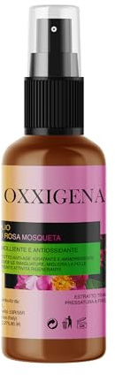 Oxxigena - Olio di Rosa Mosqueta Bio Puro al 100%, Confezione Spray 100 ml, Idratante Versatile per Pelle Secca e Screpolata, Ideale Contro Rughe, Cicatrici, Unghie o Capelli