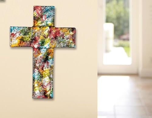 GILDE Glasart Wandkreuz H26cm