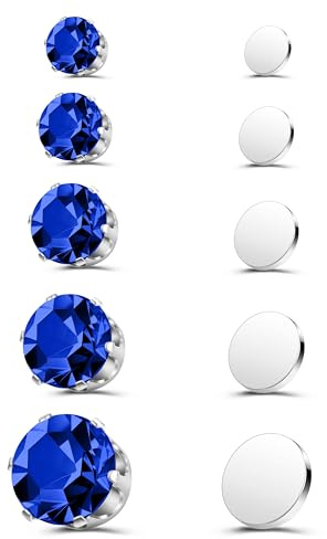 AoedeJ 3 par magnetiska örhängen ingen piercing clip-on örhängen herrörhängen dubbar falska örhängen pojkar örhängen studs för barn, Rostfritt stål