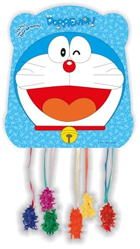 BeenSmile, PIÑATA BASIC DORAEMON, Artículos para Fiestas, Piñata para Rellenar con Juguetes o Chuches, Decoración de Fiestas Infantiles, Cumpleaños y Celebraciones