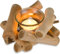Katmerio Driftwood Portacandele decorativo fatto a mano in legno portacandele vintage con tazza di vetro lanterna per soggiorno matrimonio tavolo da pranzo decorazione