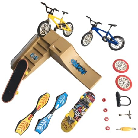Set Di Giocattoli Per Dita Mini, 17 PCS Skateboard Per Dita Da Bicicletta Con Dita, Con Mini Giocattolo Per Dita, Modello Di Bicicletta