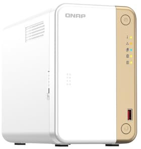 Qnap TS-262 Turbo Station NAS (procesador Intel® Celeron® N4505 de 2 núcleos/2 subprocesos, Turbo hasta 2,9 GHz, 4 GB de RAM, 1 puerto LAN RJ-45 de 2,5 GbE) paquete de 24 TB con 2 x 12TB WD Red Plus