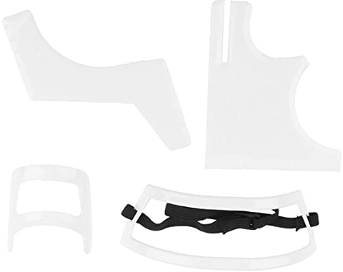 Bartforming -Werkzeug -Kit -Ausschnitt Rasiervorlage Guide Set 4pcs für Männer Haarstyling, Weiß