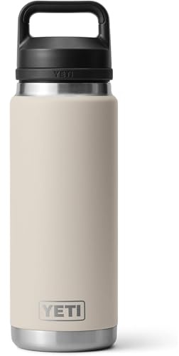 YETI Rambler 26 oz Bottle, Vacuum Insulated, Stainless Steel with Chug Cap, Cape Taupe